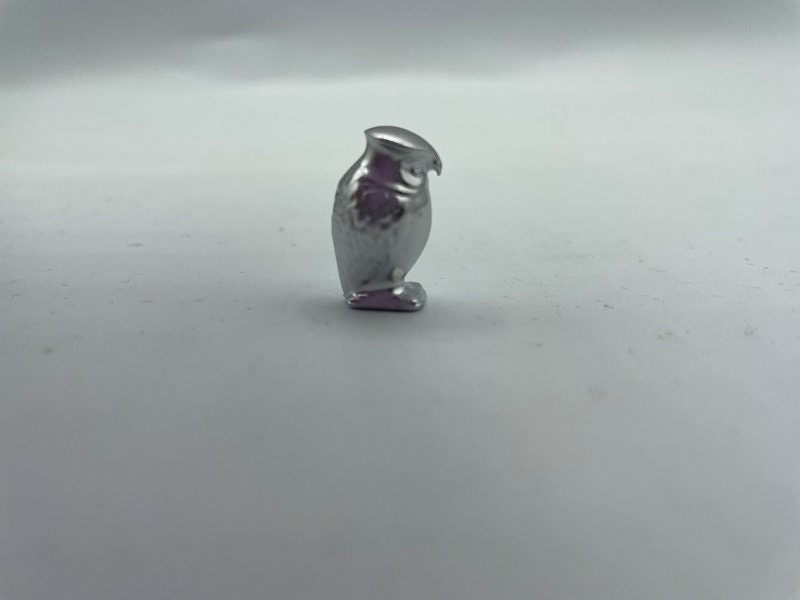 Hand Painted Resin Owl Figurine: Tiny Antique Style Ornament