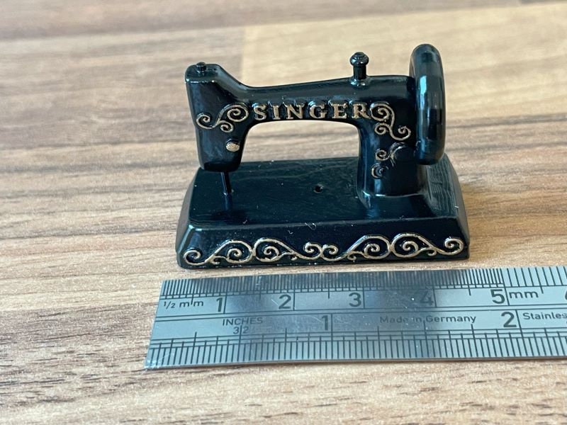 Miniature Sewing Machine I Miniature Sewing Supplies I Miniature  Unassembled Sewing Machine I Miniature Tailor I 1:12 Scale Doll Accessories  