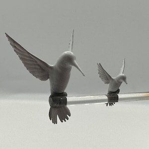 Resin Miniature Hummingbird: Fairy Garden Bird, Terrarium Accessory