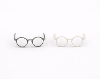 1:12th Round Doll Glasses Miniature, Dollhouse Decor, Diorama Accessory, Collectible Display, Miniature Glasses, Dolls Glasses, Doll Props