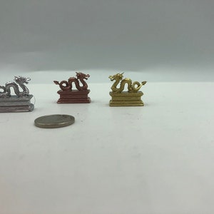 Miniature Chinese Dragon Figurine: Hand-Painted Resin Ornament