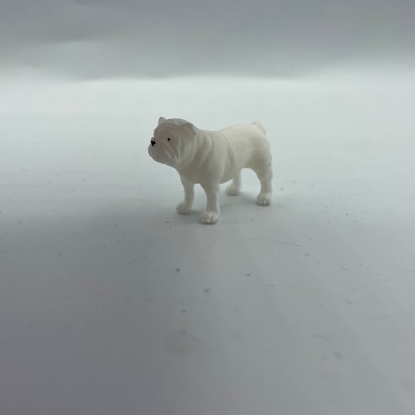 Little miniature bulldogs,Figurine, Dog Figurine Diorama, Miniature Animal, Wedding Cake Topper, gift idea