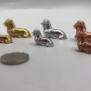 Cute Dachshund Ornament | Tiny Dog Figurine | Adorable Pet Collectible | Dollhouse Animal Decor | Unique Gift Idea