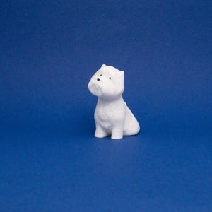 Miniature westie dog, Figurine, Dog Figurine Diorama, Miniature Animal, Pet Cake, Wedding Cake Topper