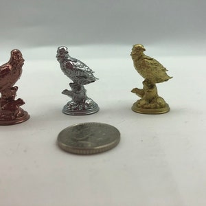 Hand Painted Miniature Falcon Statue: Resin Bird Figurine, Dollhouse Decor