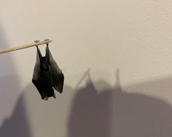 Miniature Hanging Bat 3.5cm, craft supply, Halloween Miniatures, fairy garden