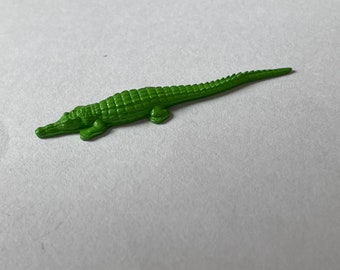 Crocodile Miniature, Tiny Animal Figurine, Dollhouse Decor, Diorama Accessory, Wildlife, Swamp, Terrarium, Reptile, Pet Lover Gift