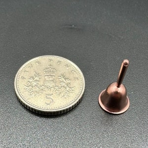 Miniature Resin Hand Bell: Dollhouse Accessory, Diorama Supply