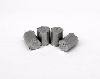 1:12th scale Tin Can Miniature, Dollhouse Decor, Diorama Accessory, Collectible Display, Miniature Can, Metal Can, Beans, Silver