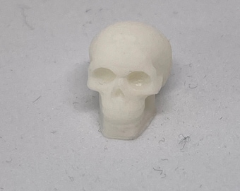 Human Skull Miniature, Gothic Decor, Halloween Decor, Diorama Prop, Skeleton, Head, Haunted, Ghost, Gothic Halloween Decoration