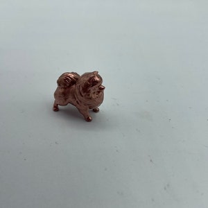 Miniature Pomeranian Dog Figurine Ornament Small Dog Collectible Cute Pet Gift Animal Display Puppy Figurine Doggie Ornament Gift