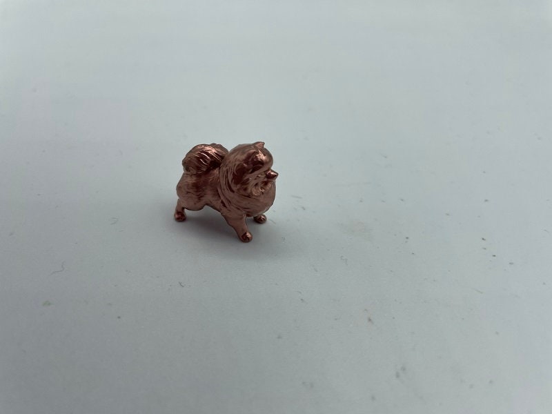 Miniature Pomeranian Dog Figurine Ornament Small Dog Collectible Cute Pet Gift Animal Display Puppy Figurine Doggie Ornament Gift