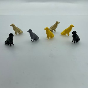 Tiny Miniature Labrador, Dog Figurine Diorama, Miniature Animal, Wedding Cake Topper