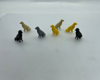 Tiny Miniature Labrador, Dog Figurine Diorama, Miniature Animal, Wedding Cake Topper