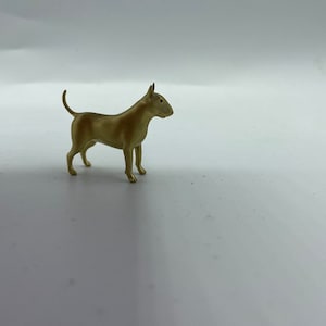 Bull Terrier figurine, Bull Terrier ornament, dog lover gift, dollhouse accessories, small dog collectible, puppy decor, pet keepsake