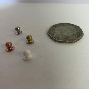 1:12 scale large door knobs for dolls house doors and furniture | Tiny Decorative Hardware | Collectible Door Handle Accessory