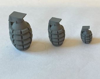 Miniature Grenade Figurine – Tiny Collectible Sculpture diorama