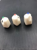 1:12 scale milk bottle, miniature dollhouse kitchen accessory, tiny vintage milk decor, dollhouse food prop, collectible item.