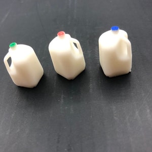 1:12 scale milk bottle, miniature dollhouse kitchen accessory, tiny vintage milk decor, dollhouse food prop, collectible item.