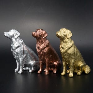 Sitting Large Labrador Miniature, Tiny Animal Figurine, Dollhouse Decor, Diorama Accessory, Dog, Statue, Dolls House, Dog Collectible