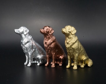 Sitting Large Labrador Miniature, Tiny Animal Figurine, Dollhouse Decor, Diorama Accessory, Dog, Statue, Dolls House, Dog Collectible