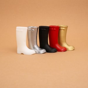 Miniature Wellington Boots, wellies, tall rain boots 1/12 scale, Dollhouse accessories