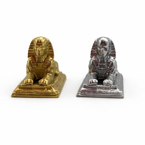 5cm Long Sphynx Miniature, Dollhouse Decor, Diorama Accessory, Collectible Display, Egyptian Statue