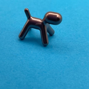 Little puppy chair art seat, dog ornament, unique gift, dollhouse accessories, small collectible figurine, miniature furniture piece