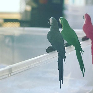 Miniature Resin Parrot Figurine: Tropical Bird Lover Gift
