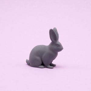 Hand-Painted Miniature Resin Rabbit Figurine: Collectible Decor