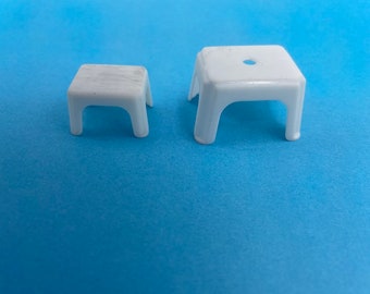 Small white stools for a  dolls house