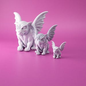Detailed Miniature Gargoyle Statues | Tiny Gothic Decor | Dollhouse Mythical Creatures | Collectible Gargoyle Figurines Gift