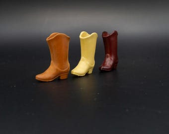 Cowboy Boots Miniature, Dollhouse Decor, Diorama Accessory, Collectible Display, Wild West, Cowboy Miniature, Western Decor