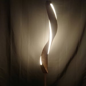 wooden lamp , handmade , home decor lighting ,floor lamp , LED lighting ,Unique model