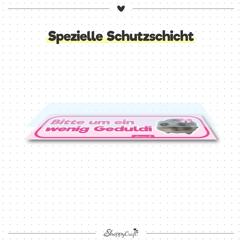 Sad Hamster Auto Aufkleber Lustiger Sticker für Fahrer, Beste Freundin Geschenk, Führerschein Geschenkidee, wasserfest, UV-beständig, pink Bild 3