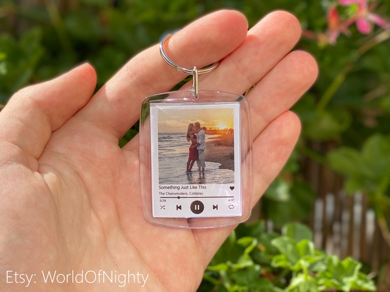 Keychain personalized with photo (Spotify similar) | Personalized Gift, Photo Gift, Gift for Friend:in, Couple Gifts 