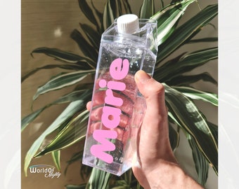 Personalized water bottle | Milk carton bottle with name, personalized children's drinking bottle, personalized gifts, gift ideas