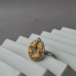 Gold Dragon Ring, Cosplay Ring Flying Dragon ring, Targaryen Jewelry Queen of dragons Ring, dragon accessories asoiaf jewellery
