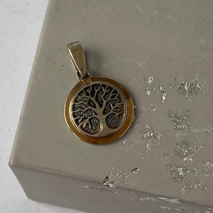 Tree of life pendant 925 silver pendant Yggdrasil Pendant with gold Viking Jewelry Celtic Pendant Scandinavian Birthday Gifts Charm Necklace
