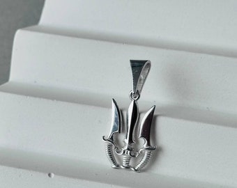 tryzub pendant | ukrainian jewelry | ukraine gifts | tryzub jewelry | Knives Necklace Sword | ukrainian tryzub necklace | ukraine charm