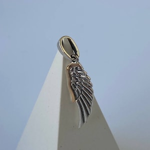 Silver Wings pendant, 925 sterling silver angel pendant, Gift for Her, Unique jewelry, angel wings pendant for women and men,Surfer Necklace