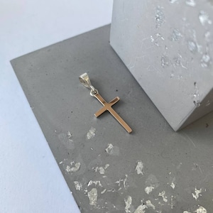 Simple Cross Necklace, silver 925 cross, Tiny Cross Pendant, Religious Jewelry Gift for her Minimalist Christian Necklace