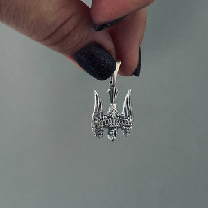 Ukraine jewelry Falcon Necklace Silver bird Necklace Trident pendant, Tryzub Charm, Ukrainian Trident Jewellery, tryzub pendant