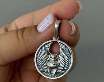 Collana Con Ciondolo Gufo E Simbolo Infinito In Argento Sterling 925 - Gioiello Elegante E Significativo Per Donne E Ragazze, Regalo Idea Per Compleanno, Festa Della Mamma, Natale
