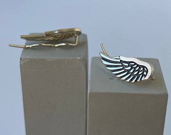 Angel Wings Earrings 925 Sterling Silver Gifts for Her, Xmas Presents for Women, Silver Jewellery, Guardian Angel Wings stud earrings,