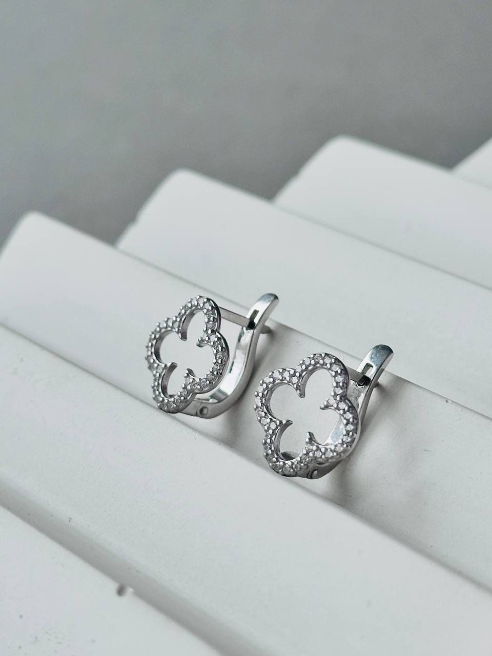 Orecchini Pendenti Trifoglio In Argento Sterling 925 Solido - Gioiello Portafortuna Celtico