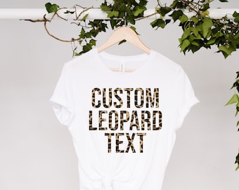 Imprimé léopard lèvres poule nuit personnalisé texte au dos femme t shirt