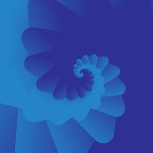 Flowers star background blue