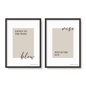 The Chain Inspired Set of Lyric Prints | Music Poster | A5 A4 A3 | Typography | Home Decor | Wall Art | Indie Rock l