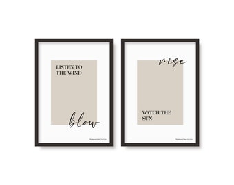 The Chain Inspired Set of Lyric Prints | Music Poster | A5 A4 A3 | Typography | Home Decor | Wall Art | Indie Rock l